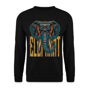 Elefant - Unisex Pullover - Schwarz - Vorne - Alina (178cm) & Michal (187cm)