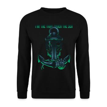 anchor - Unisex Sweatshirt - black - Front - Alina (178cm) & Michal (187cm)