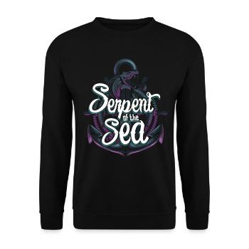 sea serpent - Unisex Sweatshirt - black - Front - Alina (178cm) & Michal (187cm)