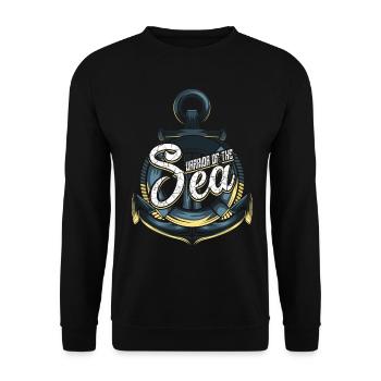Seefahrer Matrose Geschenk - Unisex Pullover - Schwarz - Vorne - Alina (178cm) & Michal (187cm)