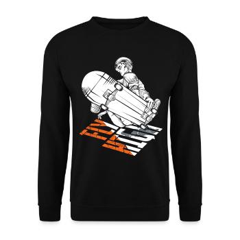 Patin de dessin animé - Sweat-shirt Unisexe - noir - Devant - Alina (178cm) & Michal (187cm)