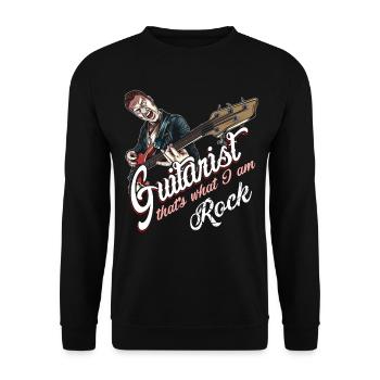 Guitariste Rockabilly - Sweat-shirt Unisexe - noir - Devant - Alina (178cm) & Michal (187cm)