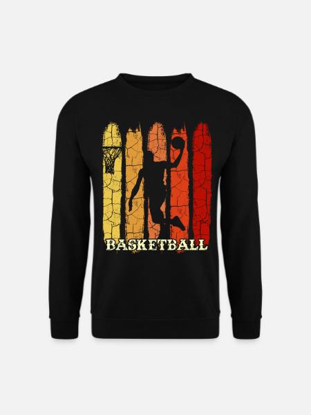 Basketball Spieler Retro Silhouette - Unisex Pullover - Schwarz
