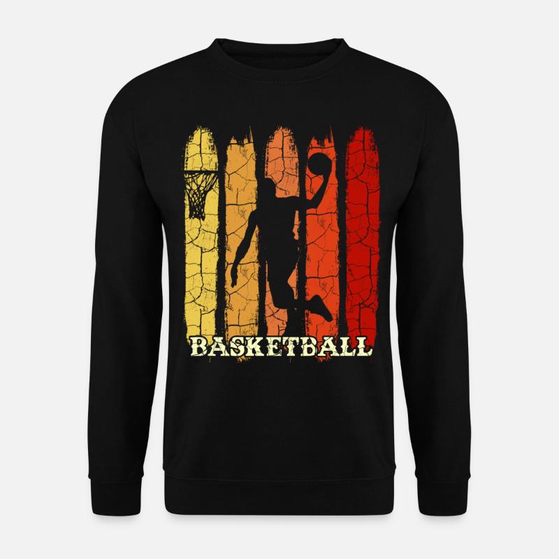 Basketball Player Retro Silhouette - Unisex Sweatshirt - black