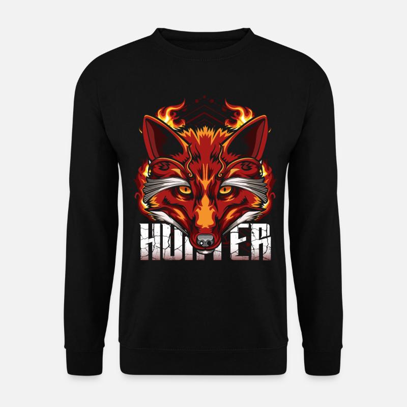 Fire Fox Modern Foxes - Unisex Sweatshirt - black