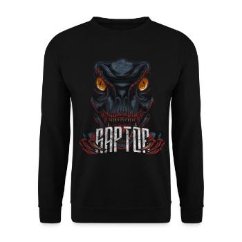 Velociraptor Modern Dinosaur - Unisex Sweatshirt - black - Front - Alina (178cm) & Michal (187cm)