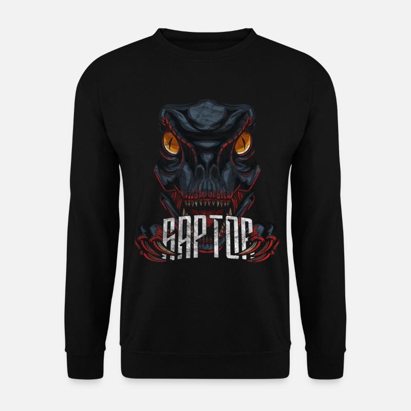 Velociraptor Modern Dinosaurier - Unisex Pullover - Schwarz