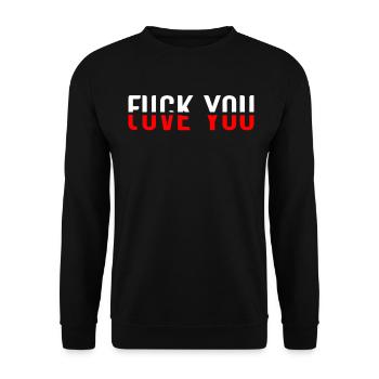 Love and hate you - Unisex Sweatshirt - black - Front - Alina (178cm) & Michal (187cm)