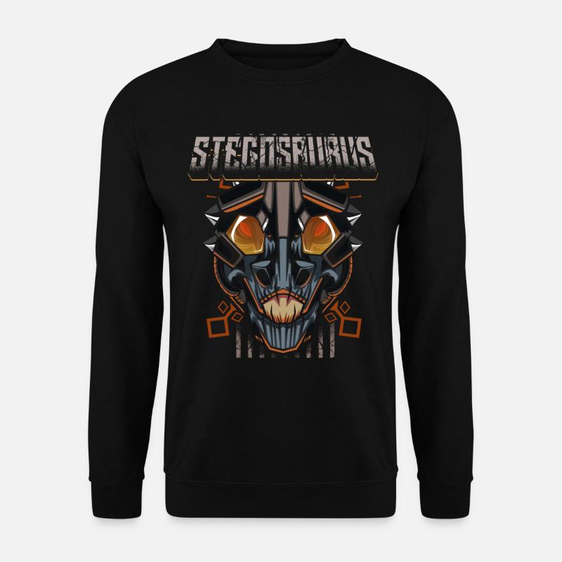 Cyborg Stegosaurus Dinosaur Scifi - Unisex Sweatshirt - black