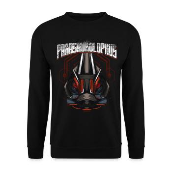 Cyborg Parasaurolophus Dinosaur Scifi - Unisex Sweatshirt - black - Front - Alina (178cm) & Michal (187cm)
