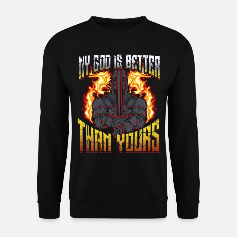 Kreuzritter Gott - Unisex Pullover - Schwarz