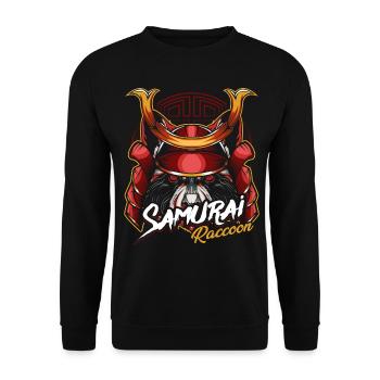 samouraï - Sweat-shirt Unisexe - noir - Devant - Alina (178cm) & Michal (187cm)