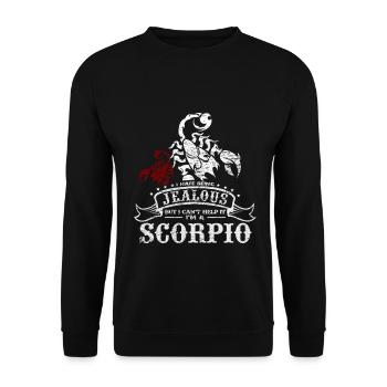 Sternzeichen Skorpion Scorpio Zodiac Modern - Unisex Pullover - Schwarz - Vorne - Alina (178cm) & Michal (187cm)