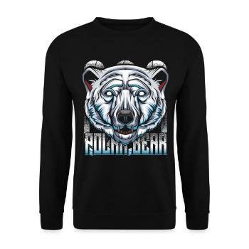 ours blanc - Sweat-shirt Unisexe - noir - Devant - Alina (178cm) & Michal (187cm)
