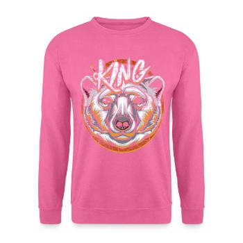 Ours polaire couronne d'ours polaire - Sweat-shirt Unisexe - rose - Devant
