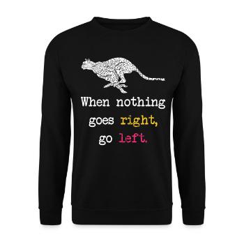 Cheetah disant des énonciations drôles - Sweat-shirt Unisexe - noir - Devant - Alina (178cm) & Michal (187cm)