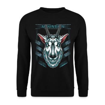 Chèvre de montagne à la mode Animal sauvage - Sweat-shirt Unisexe - noir - Devant - Alina (178cm) & Michal (187cm)