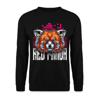 Panda rouge - Sweat-shirt Unisexe - noir - Devant - Alina (178cm) & Michal (187cm)