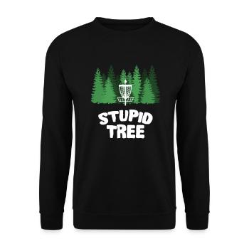 Discgolf Stupid Tree Disc Golf - Unisex Pullover - Schwarz - Vorne - Alina (178cm) & Michal (187cm)