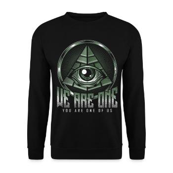 Pyramide Auge Allsehendes Ägypten Antike - Unisex Pullover - Schwarz - Vorne - Alina (178cm) & Michal (187cm)