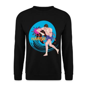 Karate Jiu-Jitsu Taekwondo Kickboxing Muay Thai - Unisex Sweatshirt - black - Front - Alina (178cm) & Michal (187cm)
