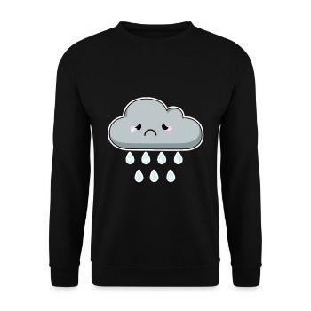 nuage de pluie - Sweat-shirt Unisexe - noir - Devant - Alina (178cm) & Michal (187cm)