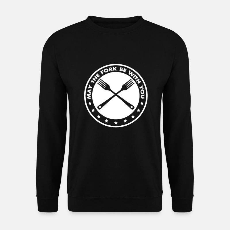 Möge die Gabel mit dir sein | Parodie Koch kochen - Unisex Pullover - Schwarz