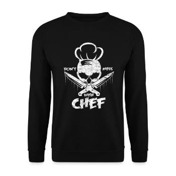 chef - Sweat-shirt Unisexe - noir - Devant - Alina (178cm) & Michal (187cm)