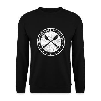 Koch - Unisex Pullover - Schwarz - Vorne - Alina (178cm) & Michal (187cm)