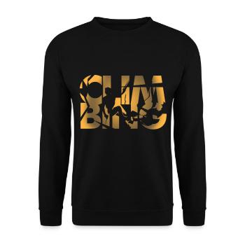Escalade alpinisme sport cadeau passion - Sweat-shirt Unisexe - noir - Devant - Alina (178cm) & Michal (187cm)
