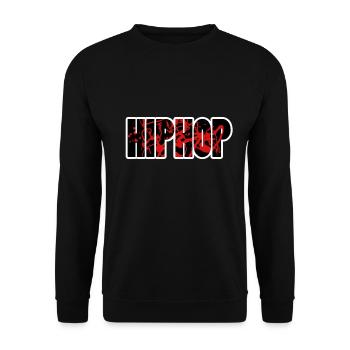 Hip Hop Musik Rap Leidenschaft Geschenk - Unisex Pullover - Schwarz - Vorne - Alina (178cm) & Michal (187cm)