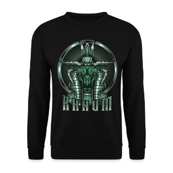 Fertility God Chnum Egyptian Egypt - Unisex Sweatshirt - black - Front - Alina (178cm) & Michal (187cm)