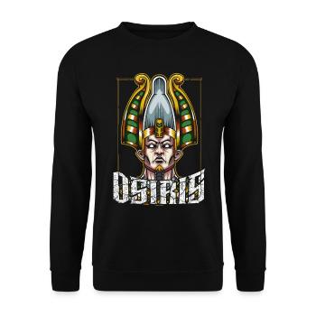 Osiris Mythologie Gott Gottheit Ägyptisch Nil - Unisex Pullover - Schwarz - Vorne - Alina (178cm) & Michal (187cm)