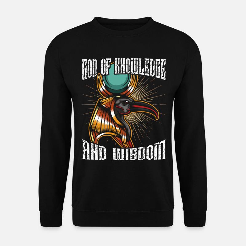 Dieu de la connaissance sagesse Thoth dieu égyptien - Sweat-shirt Unisexe - noir