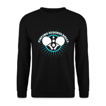Pingpong Wortspiel - Unisex Pullover - Schwarz - Vorne - Alina (178cm) & Michal (187cm)