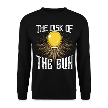 Egyptian sun disk - Unisex Sweatshirt - black - Front - Alina (178cm) & Michal (187cm)