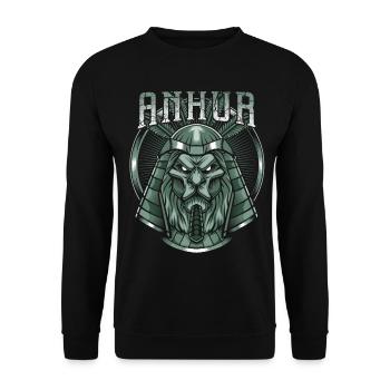 God of War Anhur Egyptian Egypt deity - Unisex Sweatshirt - black - Front - Alina (178cm) & Michal (187cm)