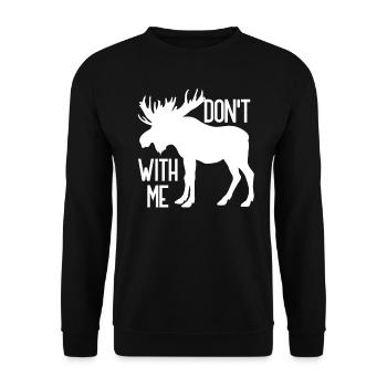 Moose pun - Unisex Sweatshirt - black - Front - Alina (178cm) & Michal (187cm)