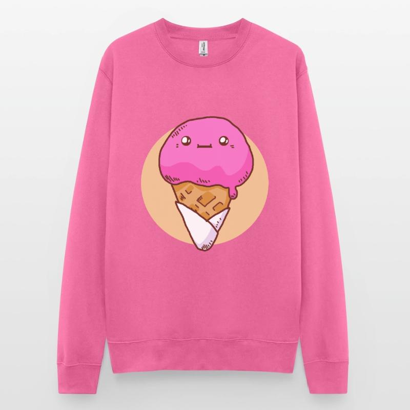 Softeis Erdbeereis Eis Süße Eiscreme Unisex Pullover