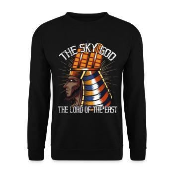 Sopdu Ägyptischer Himmelsgott Mythos Gottheit - Unisex Pullover - Schwarz - Vorne - Alina (178cm) & Michal (187cm)
