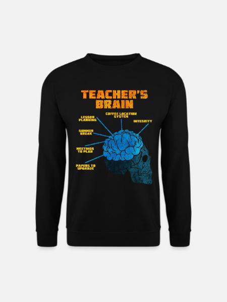 Teacher brain - Unisex Sweatshirt - black