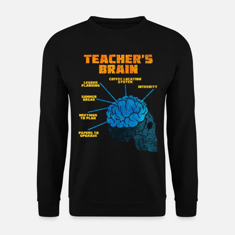 Teacher brain - Unisex Sweatshirt - black