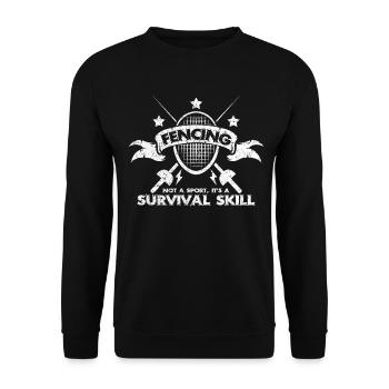 clôture - Sweat-shirt Unisexe - noir - Devant - Alina (178cm) & Michal (187cm)