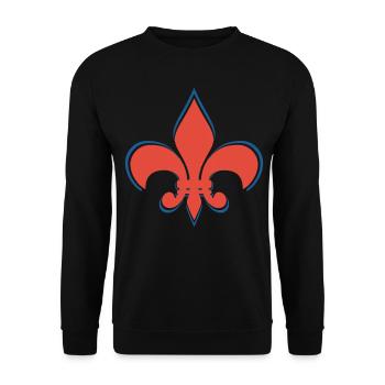 FLEUR DE LIS - Unisex Sweatshirt - black - Front - Alina (178cm) & Michal (187cm)