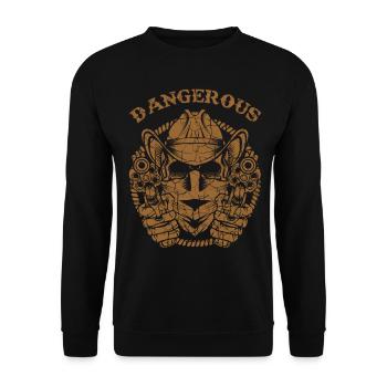 Cowboy Wild West Skull Western - Sweat-shirt Unisexe - noir - Devant - Alina (178cm) & Michal (187cm)