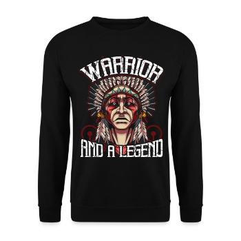 Indian chief - Unisex Sweatshirt - black - Front - Alina (178cm) & Michal (187cm)