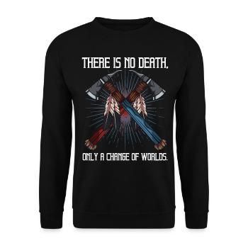 Indian Tomahawk - Unisex Sweatshirt - black - Front - Alina (178cm) & Michal (187cm)