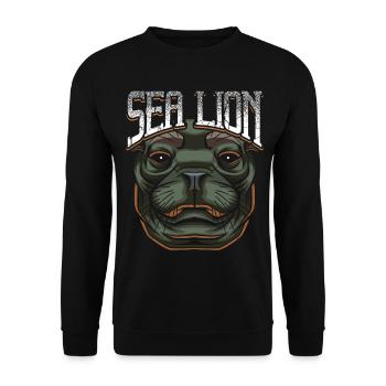 Robbe - Unisex Pullover - Schwarz - Vorne - Alina (178cm) & Michal (187cm)