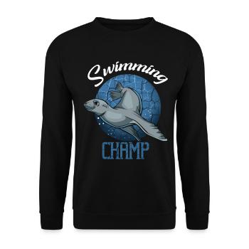 Sea Lion - Unisex Sweatshirt - black - Front - Alina (178cm) & Michal (187cm)