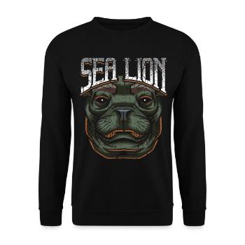 Lion de mer Lion de mer Désert sauvage - Sweat-shirt Unisexe - noir - Devant - Alina (178cm) & Michal (187cm)